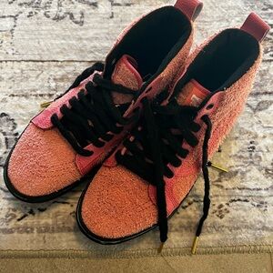 Pink High-Top VANS Sneakers with Black Laces women’s size 10